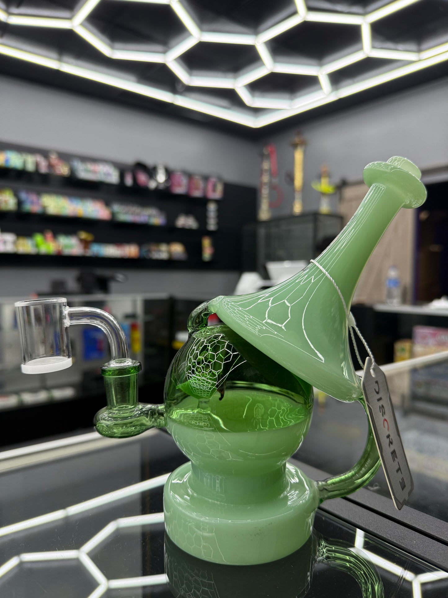 Mint green water pipe